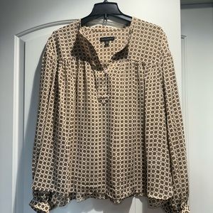 Banana Republic Brown Tan Blouse